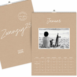 heaven+paper Fotokalender 2025 Kraftpapier – A4 Premium Kalender für eigene Fotos zum selbstgestalten zu Weihnachten DIY Fotokalender Jahreskalender 2025 selbst gestalten & Erinnerungen schenken CRAFTY Angebot bei HelloDeals