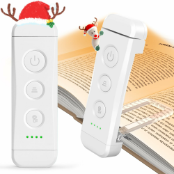 Glocusent Leselampe Buch Klemme, Augenschonende Bücher Leselampe mit 3 Farben & 5 dimmbaren Helligkeiten, Wiederaufladbar Buchlampe, Buch Leselicht perfekt für Weihnachtsgeschenke und Kinder Altweiß Angebot bei HelloDeals