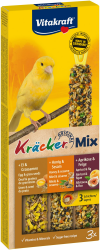 Vitakraft Kräcker Mix, Vogelsnack, Knabberstangen, mit Ei und Grassamen, mit Aprikose und Feige, mit Honig und Sesam, zur Schnabelpflege, ohne Zusatz von Zucker (1x 80g) 80 g (1er Pack) Angebot bei HelloDeals