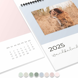 Fotokalender 2025 zum selbstgestalten (Bastelkalender 2025 im A4 Format) - DIY Kalender zum selber gestalten von Januar bis Dezember mit Ferienübersicht - Ideal als Geschenk - Pastell PASTELL 2025 Angebot bei HelloDeals