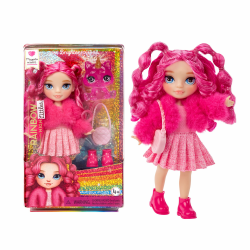 Rainbow High Littles - Magenta Monroe - Kleine, Bewegliche Modepuppe - Rosa 14 cm Große Puppe mit Handtasche und Magischem Kätzchen - für Kinder und Sammler Angebot bei HelloDeals