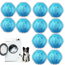 12 Stücke Tierhaarentferner Waschmaschine,Entfernt Tierhaare,Fusseln & Flusen,Wiederverwendbar Fusselbälle Waschmaschine,für Hundehaare und Katzenhaarentferner Waschmaschine(Dunkelblau) Angebot bei HelloDeals