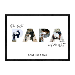 PULSE of HOME Weihnachtsgeschenke für Papa – Personalisiertes Papa Geschenk Weihnachten – Liebesbeweis für deinen Papa Geschenk mit 4 eigenen Bildern – Personalisierte Geschenke zum Vatertag Angebot bei HelloDeals
