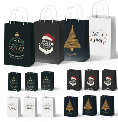 12 XXL Geschenktaschen Geschenktüten für Weihnachten: Große Weihnachtstüten ideal für Präsente & Geschenke Weihnachtstaschen Angebot bei HelloDeals