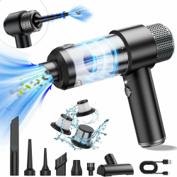 Kabellos Handstaubsauger, 13000Pa Akku Handstaubsauger, Aufladbar Tragbar Leicht Staubsauger mit LED-Licht, Auto Staubsauger mit Zubehör für den Haus, Auto, Küche, Tierhaare, Office Reinigung Angebot bei HelloDeals