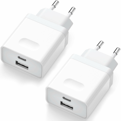 USB C Ladegerät, USBC Adapter Netzteil 20W for iPhone 16 15 14 13 12 11 Pro Max SE XS XR 8 Plus, Samsung Galaxy S23/S22/S21,Schnellladegerät USB Stecker Mehrfach Charger Handy Ladestecker Wufuera Angebot bei HelloDeals