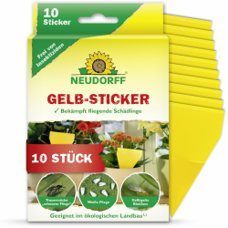 Neudorff Gelbsticker gegen kleine fliegende Schädlinge wie Trauermücken, insektizid frei, geruchlos, 10 Stück (1er Pack), Schwarz Angebot bei HelloDeals