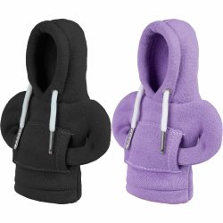 LISEFO 2 Stück Auto Schaltknauf Abdeckung Schwarz&Lila Schaltknauf Hoodie-Abdeckung Universal Schaltknauf Hoodie Shifter Dekoratives Autozubehör Kreativer Auto Schaltknauf Hoodie Angebot bei HelloDeals