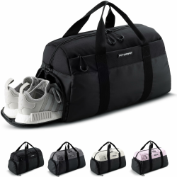 Fitgriff® Sporttasche & Reisetasche V2 für Damen und Herren - mit Schuhfach & Nassfach - Tasche für Sport, Fitness, Reisen - Trainingstasche, Gym Bag, (Full Black, Medium) Full Black 56 x 30 x 32 cm (Medium) Angebot bei HelloDeals