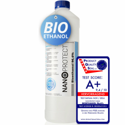 Nanoprotect Bioethanol 96,6% | 1 Liter | Flüssiger Ethanol Brennstoff für Indoor Kamin und Tischfeuer | Reiner Ethylalkohol als Lösungsmittel | Geprüfte Premium Qualität Angebot bei HelloDeals