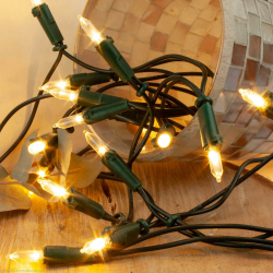hellum Lichterkette 35 LED, Lichterkette warmweiß 5,10m beleuchtet, LED Lichterkette innen mit grünem Kabel, Lichterkette Weihnachtsbaum innen mit Stecker, Lichterketten Beleuchtung <59lm 150216 Warmweiß / Kabel Grün / Mini Pisello 35 LED / 5,1m beleuchte Angebot bei HelloDeals