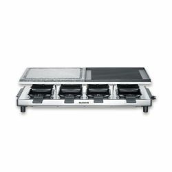 SEVERIN Raclette-Grill, 8 Personen, max. 1.700 W, Edelstahl / schwarz, RG 2373 Auslauf Angebot bei HelloDeals