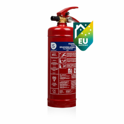 Smartwares 10.014.68 Pulverlöscher – 2 kg – für ABC Brände – mit Halterung und Manometer – rot 2KG Angebot bei HelloDeals