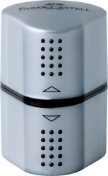 FABER-CASTELL 183800 - Dosenspitzer Grip 2001, 3in1, Anspitzer mit Behälter für Blei- und Buntstifte Dosenspitzer Single Angebot bei HelloDeals