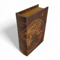 FTWDesign Kleine Aufbewahrungsbox Bücher Box aus Papier in Braun/Gold Angebot bei HelloDeals