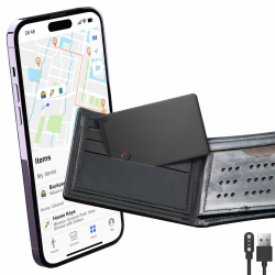 Ucani Dünne Wallet Tracker Karte, Wiederaufladbarer Geldbörsenfinder, Find My (nur iOS), Geldbeutel Handy Tracker, IP67 Wasserdicht, Gegenstandsortierer für Gepäckanhänger, Koffer, Telefon Angebot bei HelloDeals