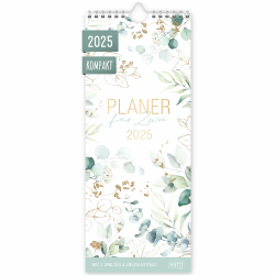 Häfft® Planer für Zwei Kompakt 2025 Paarkalender mit 3 Spalten "Blattgold" 13 x 32,3 cm - Wandkalender für 12 Monate: Jan bis Dez 2025, Paarplaner Wandplaner - nachhaltig & klimafreundlich Angebot bei HelloDeals