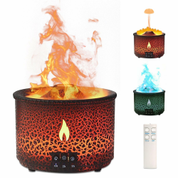 Vulkan Luftbefeuchter Flammen Aroma Diffusor: Ultraschall Ätherisches Öl Duft Diffusor mit 360ml großer Kapazität, 2-in-1 Ätherisches Öl Diffusor mit Timerfunktion für Schlafzimmer, Home Office Voller Riss Angebot bei HelloDeals