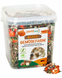petifool Gemüsefarm 500g - Ergänzungsfutter für Nager - natürliches Nagerfutter für Kaninchen, Meerschweinchen, Hamster, Chinchilla & mehr - ohne künstliche Zusätze - 100% Natur - artgerechtes Futter 500 g (1er Pack) Angebot bei HelloDeals