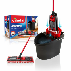 Vileda Bodenwischer-Set, Schwarz-Rot - Ultramax Set, 1,3 kg Schwarz-rot_ultramax Set Angebot bei HelloDeals