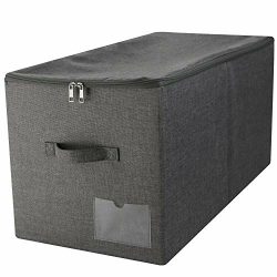 Amonsen AMX XL Aufbewahrungsbox mit Deckel für Steppdecken Decken 60 Liter schwarz/grau Angebot bei HelloDeals