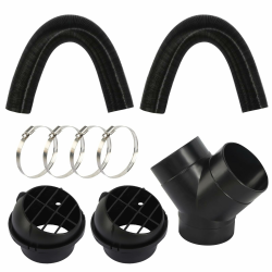 Diesel Standheizung Zubehör 75mm Y-Rohr-Set Warmluftschlauch 75mm Auto Heizung Warmluftauslass Entlüftungsschlauch Clips Set Auto Heizung Rohr Kanal Autoluftheizer Zubehör Luftauslassset Webasto 75mm Y Rohr Set Angebot bei HelloDeals