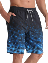APTRO Herren Badehose Lang Badeshorts Schnelltrocknend Boardshorts Freizeit Short mit Innenslip XL Blau Mk3308 Angebot bei HelloDeals