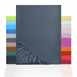 NatureMark Jersey Spannbettlaken, Spannbetttuch 100% Baumwolle in vielen Größen und Farben MARKENQUALITÄT ÖKOTEX Standard 100 | 180 x 200 cm - 200 x 200 cm - anthrazit grau Anthrazit Grau 180x200 - 200x200 cm Angebot bei HelloDeals