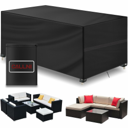 Callni Abdeckung Gartenmöbel Winterfest,Wasserdicht Abdeckplane 420D Oxford Gewebe mit Windfest Klipse, Winterfest Anti-UV Gartentische Schutzhülle für Balkonmöbel Möbelsets Lounge 170x94x70cm 170*94*70cm Angebot bei HelloDeals