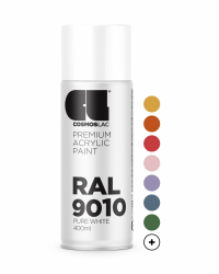 COSMOS LAC Sprühlack weiß, matt - Spraydosen Sprühfarbe DIY Lack Acryllack Spray Farbspray Sprühdose Lackspray Farbe für Kunststoff, Metall, uvm. (RAL 9010 - reinweiß matt) Angebot bei HelloDeals