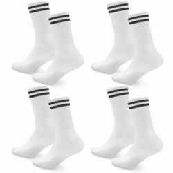Socken Herren Damen Sportsocken 4 paar Tennissocken Weiß Lange Baumwollsocken weiss Laufsocken Arbeitssocken Schwarz 39-42 Weiß X 4 Angebot bei HelloDeals
