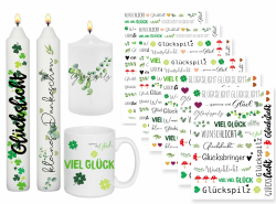 Sugeru 6 PCS Kerzentattoo Wassertransferdruck | wasserschiebefolie kerzen | kerzenaufkleber sticker | Kerzen dekorieren | Sprüche,ostern,Lieblingsmensch,Happy Birthday(Glückslicht) Angebot bei HelloDeals