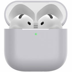 Nemteur Hülle für AirPods 4, Thin Schützende Silikon Case für AirPods 4th 2024 (USB-C) Skin Front LED Sichtbar Silicone Cover, Grau Angebot bei HelloDeals