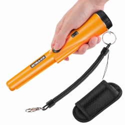 EXTSUD Metalldetektor,Tragbar Metallsuchgerät,Metallpointer Metall Pin Pointer IP66 Wasserdichter mit eingebautem LED Indicator/Alarm Licht/ 360° Scan/Holster für Goldmünze Hunt, Relikte, Schmuck A-Orange Angebot bei HelloDeals