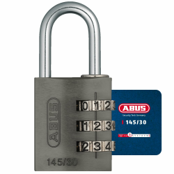 ABUS Zahlenschloss 145/30 Titanium - Kofferschloss, Spindschloss u. v. m. - Aluminium-Vorhängeschloss - individuell einstellbarer Zahlencode - ABUS-Sicherheitslevel 3 Titanium 30mm 1 Stück Angebot bei HelloDeals