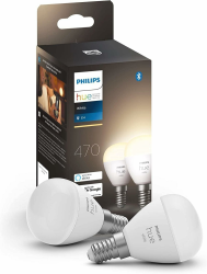 Philips Hue White E14 Luster Doppelpack 2x470lm, dimmbar, warmweißes Licht, steuerbar via App, kompatibel mit Amazon Alexa (Echo, Echo Dot) Doppelpack White Single Angebot bei HelloDeals