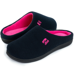 RockDove Damen Original Zweifarbige Hausschuhe mit Rückstellschaum 40/41 EU Dunkles Marineblau und Fuchsia Angebot bei HelloDeals