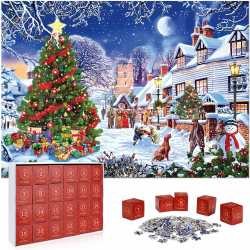 Coikes Adventskalender Puzzle 1008 Teile Adventskalender 2024 Erwachsene Herren Damen Kinder Adventskalender Kinder Spiele 24 Kisten Weihnachten Puzzle für Urlaub Weihnachtsgeschenke für Erwachsene Angebot bei HelloDeals