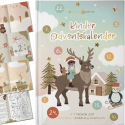 Lebenskompass® Adventskalender Buch für Kinder mit 24 Türchen - achtsames Adventsbuch zum Genießen der Vorweihnachtszeit - Geschenk für Kinder - mit tollen Rezepten, Ausmalbildern (Kinder) Angebot bei HelloDeals