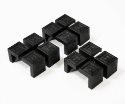 DEGAMO Bodenschoner Satz für Festzeltgarnitur, Kunststoff schwarz, 12-teilig Angebot bei HelloDeals