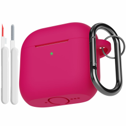 KOKOKA Silikon Hülle Schutzhülle Kompatibel mit AirPods 4. Generation mit Reinigungsset, Stoßfeste Weiche Dünne Schutzhülle Case für Airpods 4 2024 mit Cleaner Kit & Karabiner, Watermelon Red Angebot bei HelloDeals