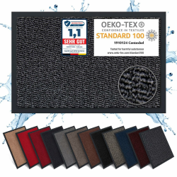 Carpet Diem Fußmatte, einfach sauber | Schmutzfangmatte Eingangsbereich - Fussmatte Innen & Außen, rutschfeste Türmatte, Schmutzfang Teppich für Haustür | Fußabtreter in Anthrazit-Schwarz 40x60 cm 40 x 60 cm Anthrazit-schwarz Angebot bei HelloDeals