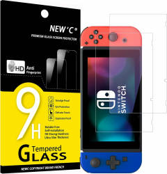 NEW'C 2 Stück, Panzer Schutz Glas für Nintendo Switch, Frei von Kratzern, 9H Härte, HD Displayschutzfolie, 0.33mm Ultra-klar, Ultrabeständig Angebot bei HelloDeals