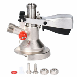 Kegverschluss Zapfkopf G5/8 Gewinde Keg Flachkeg Typ A Bierausgang, Brauen Fassbier Fasshähne 304 Edelstahl Bierzapfhahn für Bars Restaurants Familienfeiern Angebot bei HelloDeals