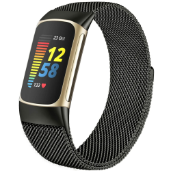 surundo Kompatibel mit Fitbit Charge 6/Fitbit Charge 5 Armband für Damen Herren, Magnetverschluss Maschen Schleife Verstellbares Metall Bänder für Fitbit Charge 6/Fitbit Charge 5 Black Angebot bei HelloDeals