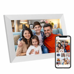 Humblestead Digitaler Bilderrahmen 10,1 Zoll (25,7 cm), WLAN, IPS-Touchscreen, intelligente Cloud, Bilderrahmen 32 GB, teilen Sie Ihre Fotos oder Videos über die Aimor-App, automatische Rotation, 10,1 Pouces 32GB Blanc Angebot bei HelloDeals