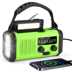 10000mAh Solar Radio, Tragbar Kurbelradio AM/FM Notfallradio mit 10000mAh Wiederaufladbar Powerbank, 3 Modi LED Taschenlampe, LED Leselampe, SOS Alarm, Handkurbel Dynamo und USB-Anschluss für Ourdoor Angebot bei HelloDeals