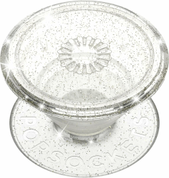 PopSockets: PopGrip - Expanding Stand and Grip with a Swappable Top for Smartphones and Tablets - Clear Glitter Silver Angebot bei HelloDeals