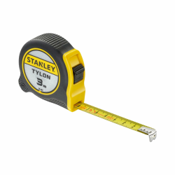 Stanley 1-30-687 Bandmass Tylon, 3 m, Tylon-Polymer Schutzschicht, verschiebbarer Endhaken, Kunststoffgehäuse 3 m Schutzschicht Angebot bei HelloDeals