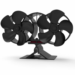 weareok Ofenventilator Kamin Ventilator Kaminventilator Kaminbesteck Lüfter für Kaminofen Holzofen Pelletofen ohne strom Leiser Betrieb mit Thermometer Wärmebetriebener Ventilator (Doppelendig) Angebot bei HelloDeals